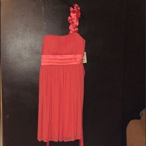 Coral mini party dress NWT